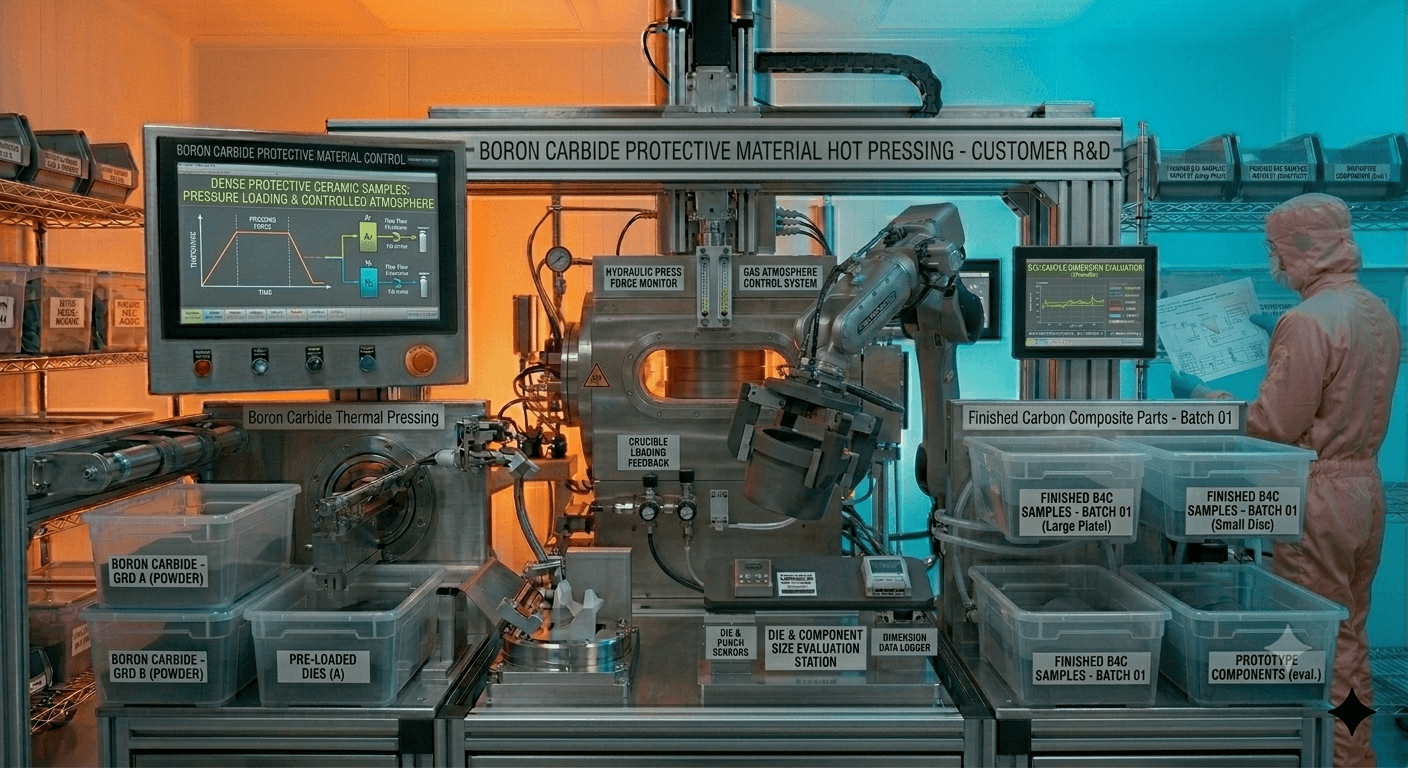 Boron Carbide Protective Material Hot Pressing